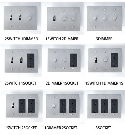 Brass Light Switch 3 Gang