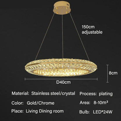 Aurora Luxe Crystal Pendant Chandelier