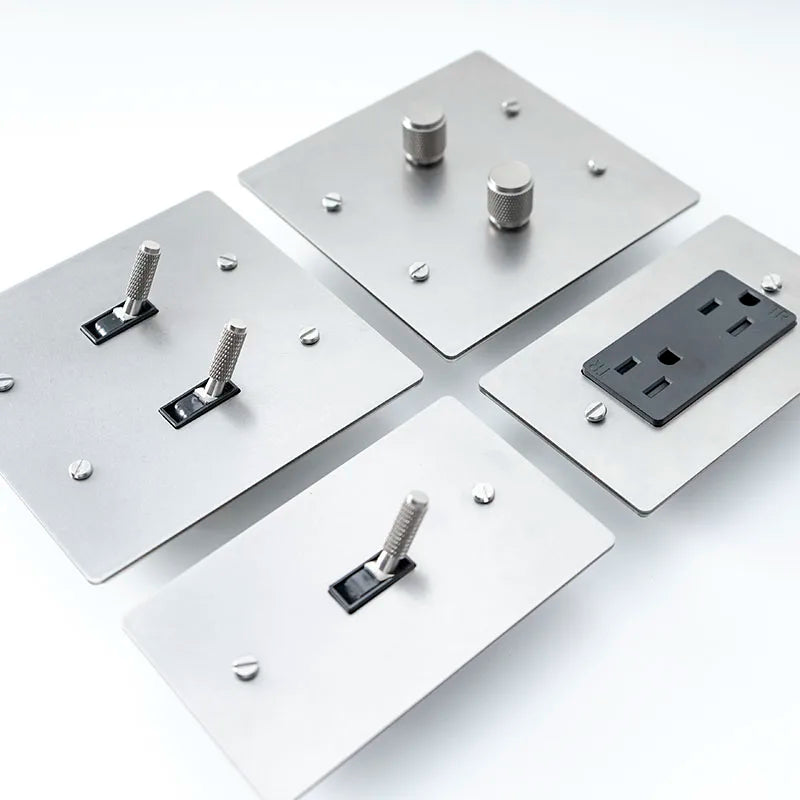  Solid Brass Light Switch 2-Gang