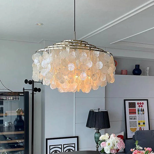 COQUILLE Tiered Shell Chandelier
