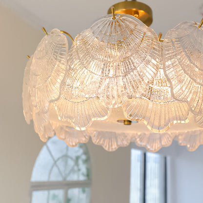 Shell Glass Flush Mount