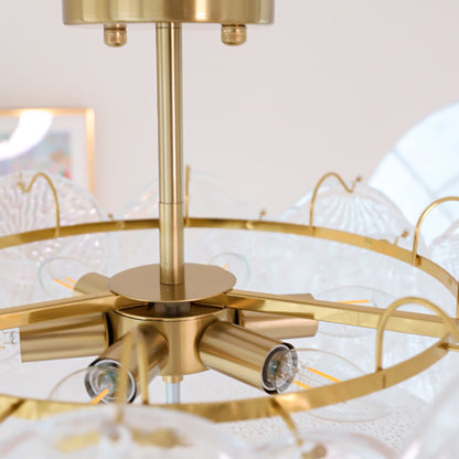 Shell Glass Flush Mount