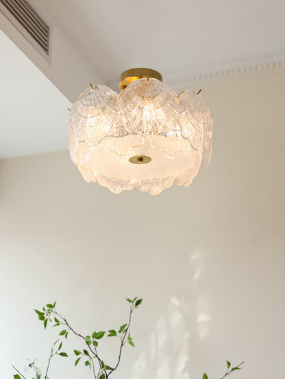 Shell Glass Flush Mount