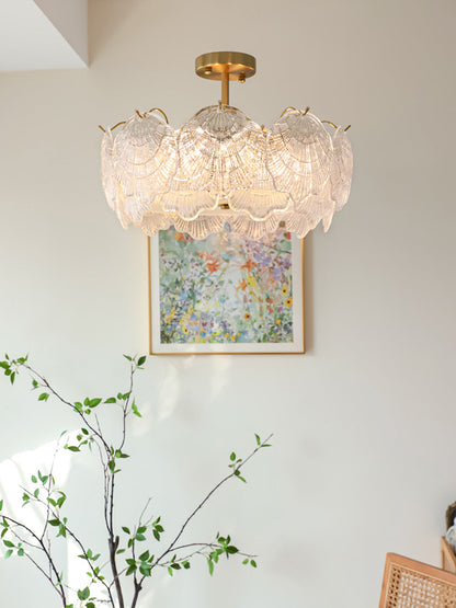 Shell Glass Flush Mount