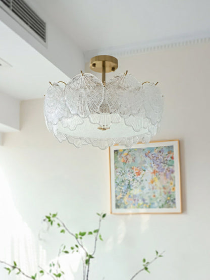 Shell Glass Flush Mount