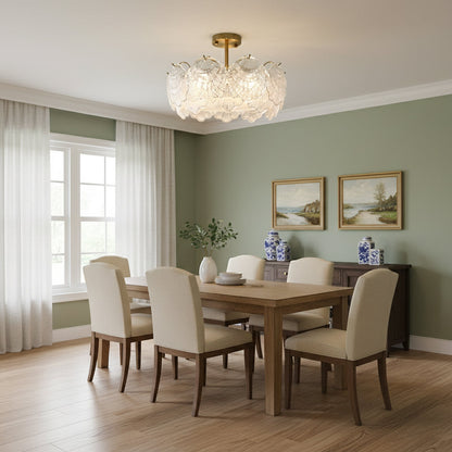 Shell Glass Flush Mount