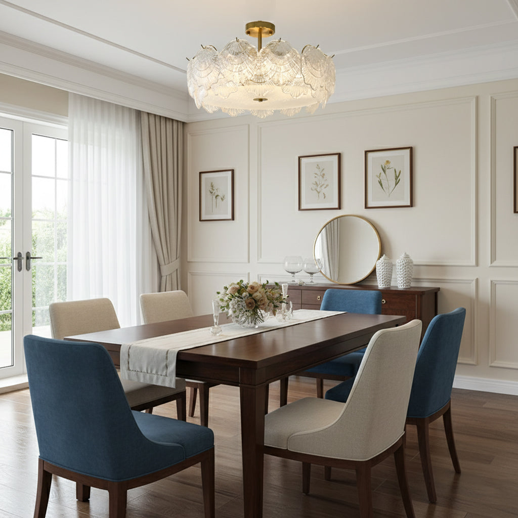 Shell Glass Flush Mount