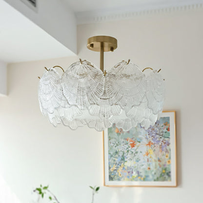 Shell Glass Flush Mount