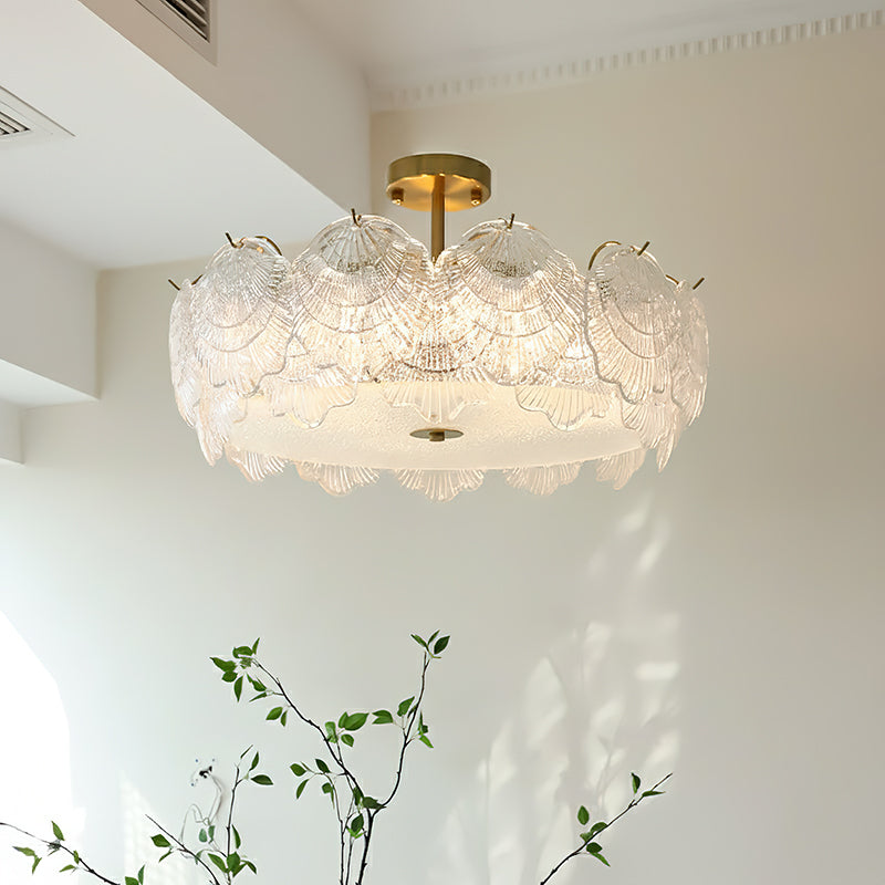 Shell Glass Flush Mount