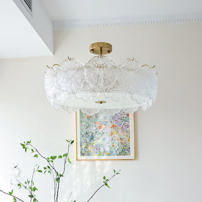 Shell Glass Flush Mount
