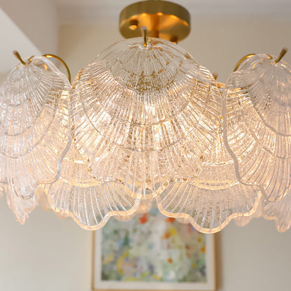 Shell Glass Flush Mount