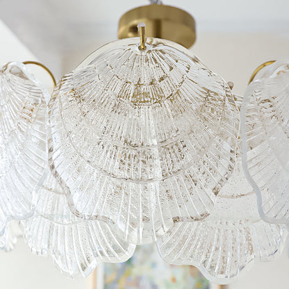 Shell Glass Flush Mount