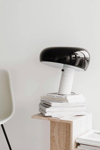 Luna Marble Lamp – Italian Carrara Marble Designer Table Lamp