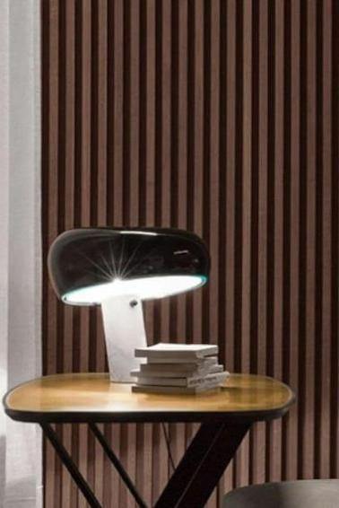 Luna Marble Lamp – Italian Carrara Marble Designer Table Lamp