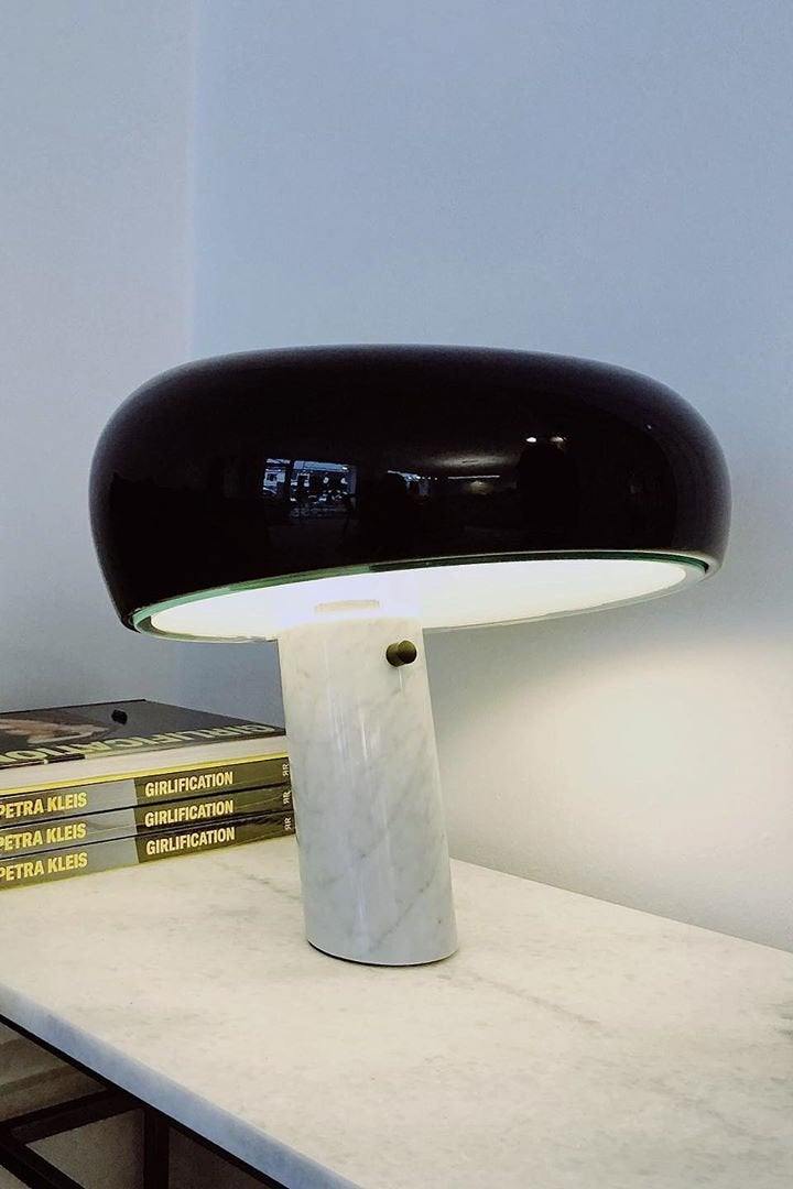 Luna Marble Lamp – Italian Carrara Marble Designer Table Lamp