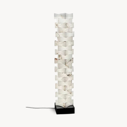Luxury Stacked Alabaster Floor Lamp