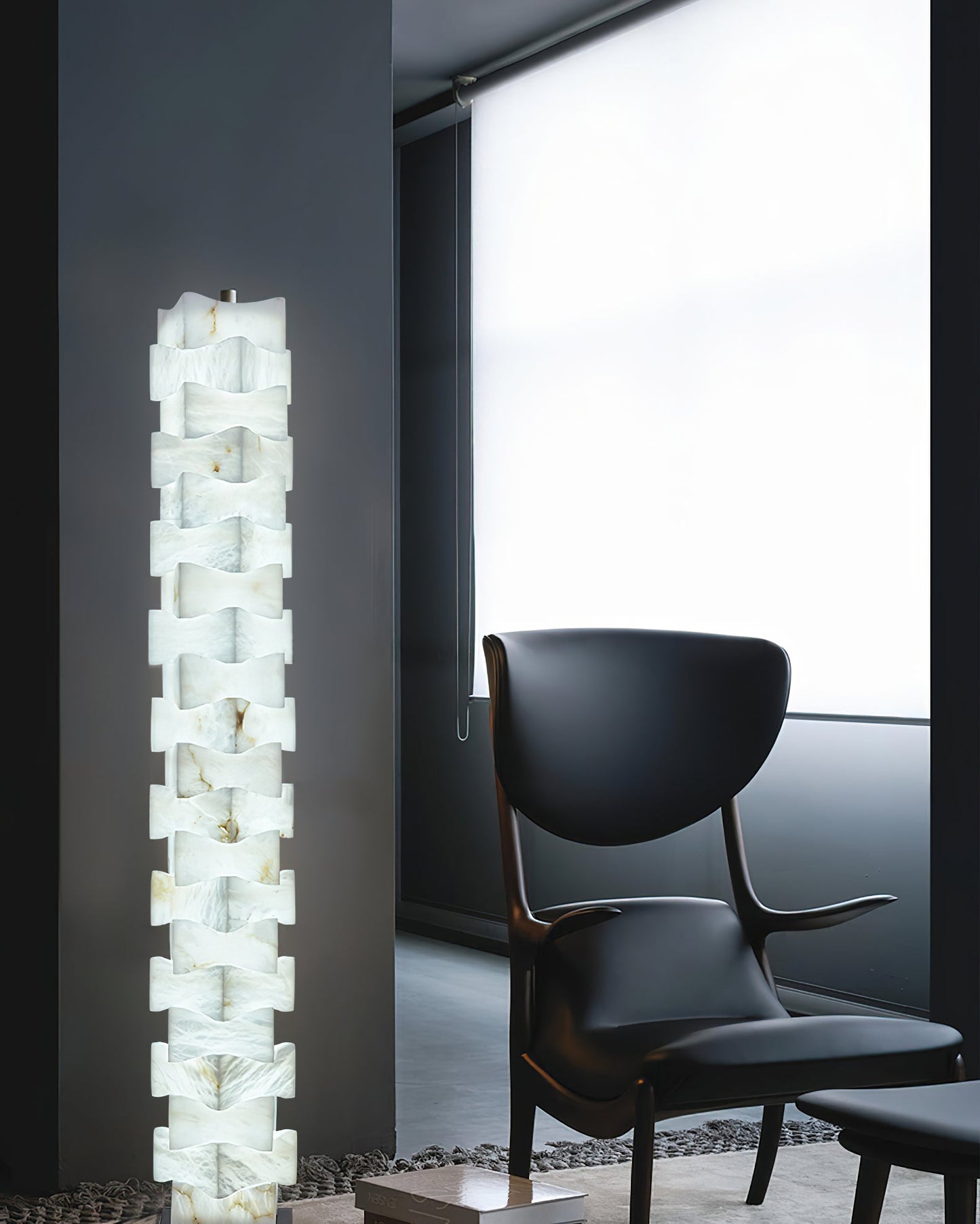 Luxury Stacked Alabaster Floor Lamp