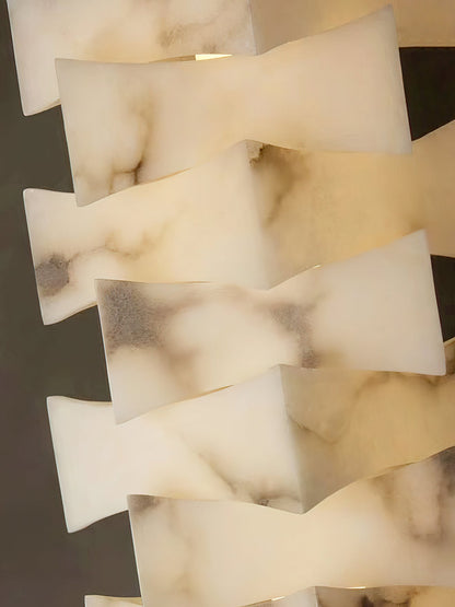 Luxury Stacked Alabaster Floor Lamp