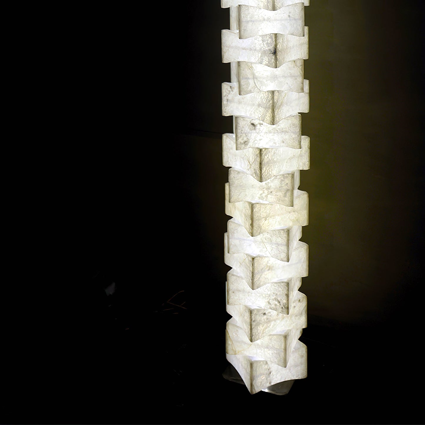 Luxury Stacked Alabaster Floor Lamp