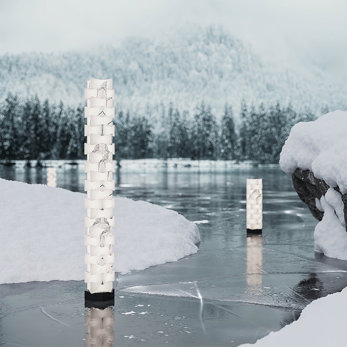 Luxury Stacked Alabaster Floor Lamp