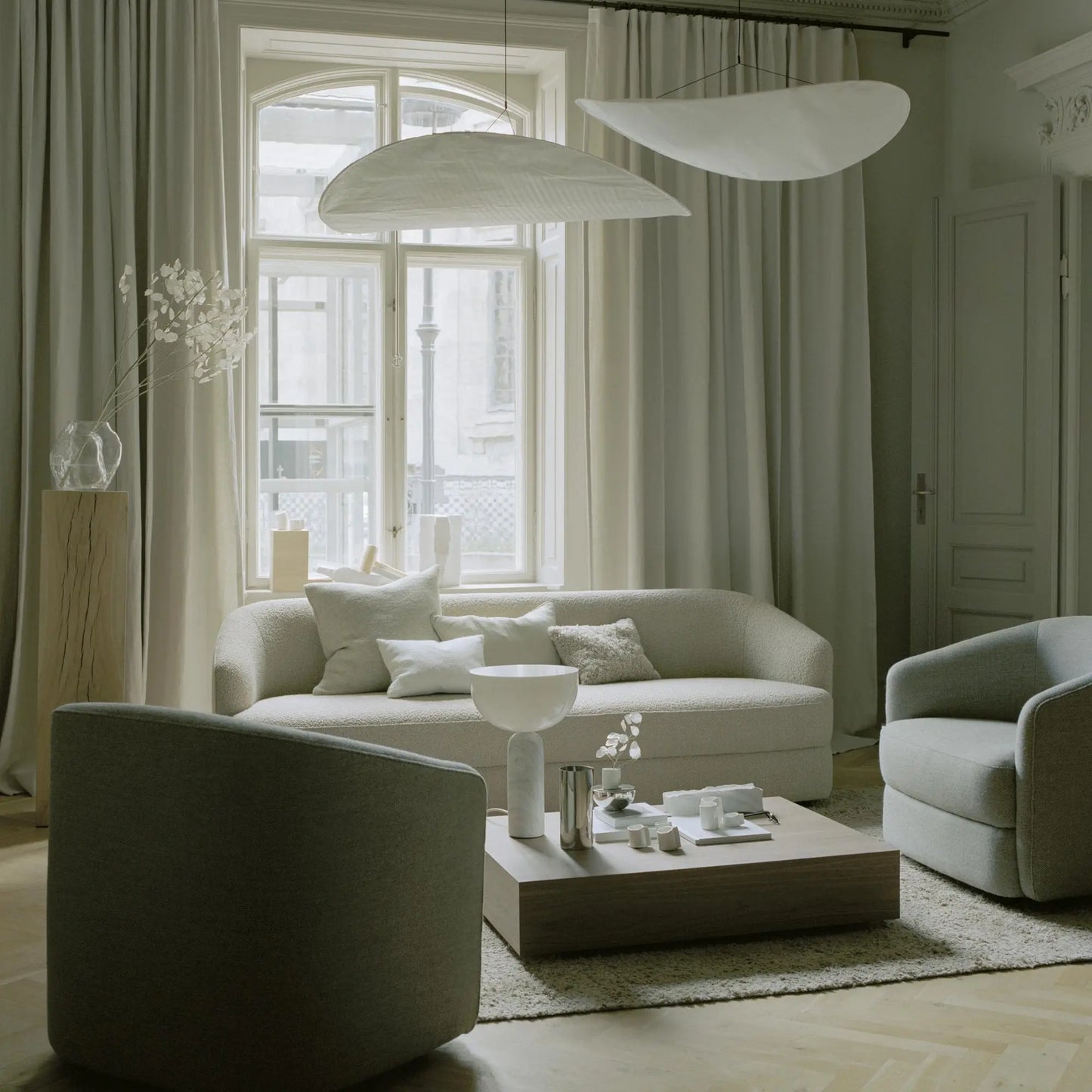 Aether Twist Fabric Pendant Light