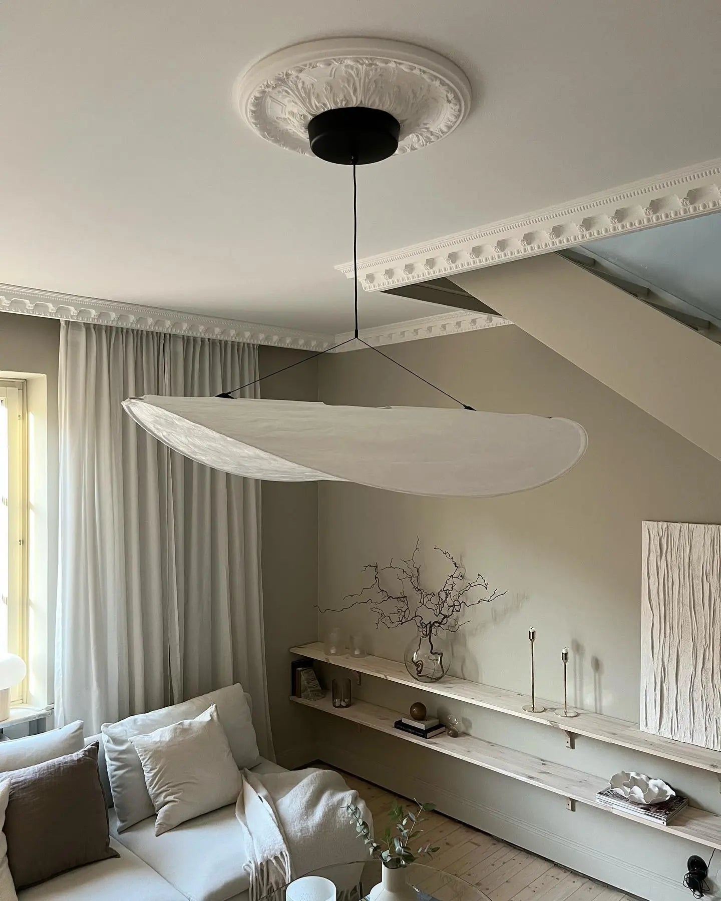 Aether Twist Fabric Pendant Light