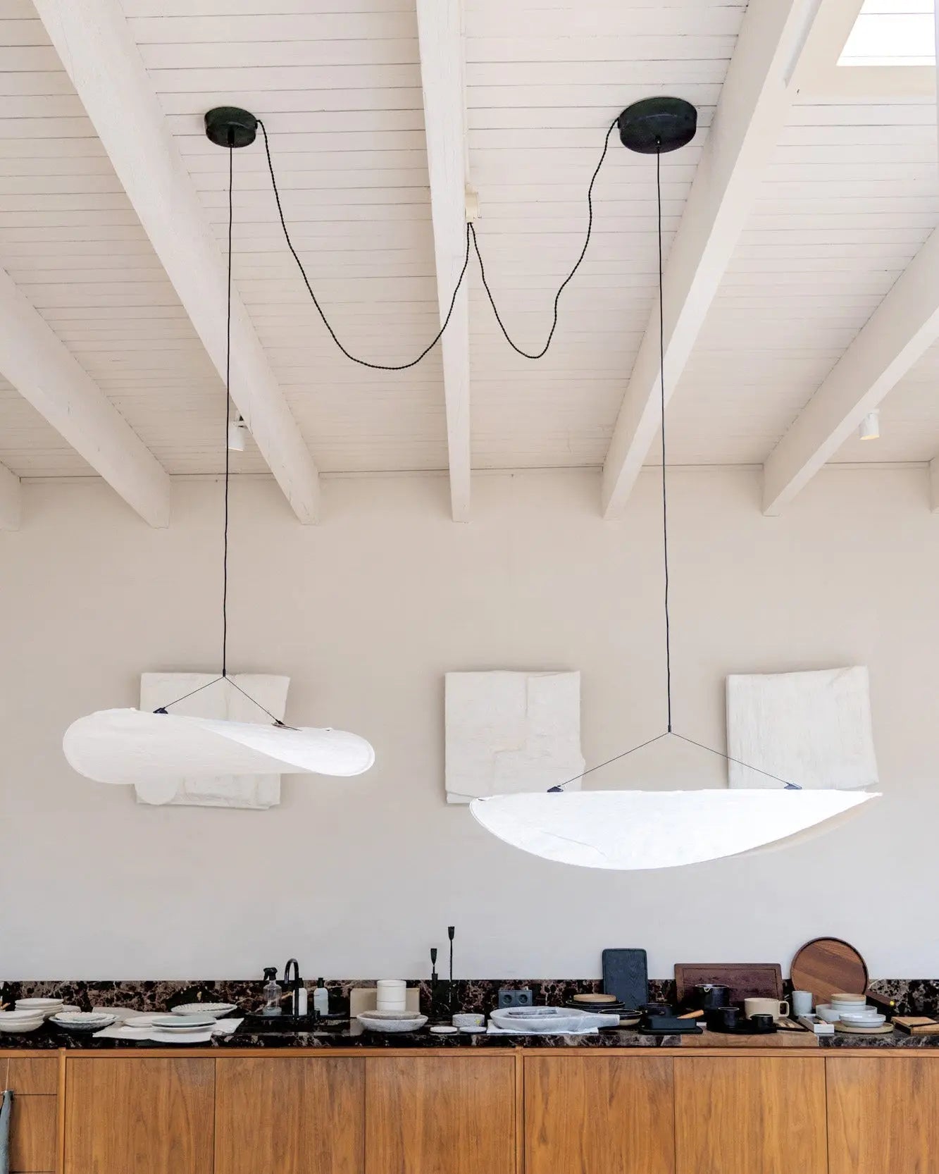 Aether Twist Fabric Pendant Light