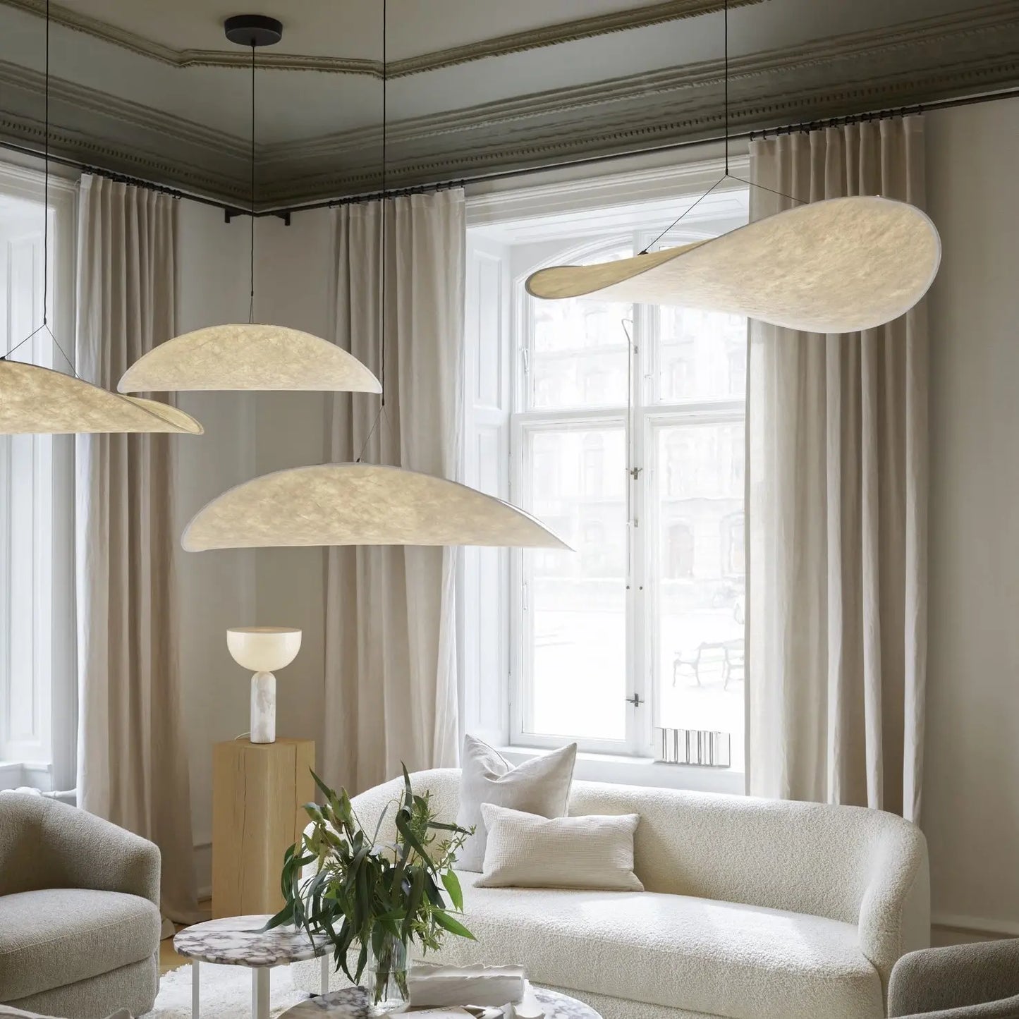 Aether Twist Fabric Pendant Light