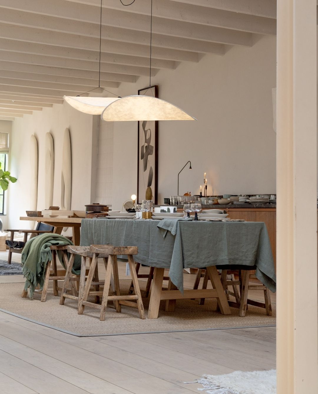 Aether Twist Fabric Pendant Light
