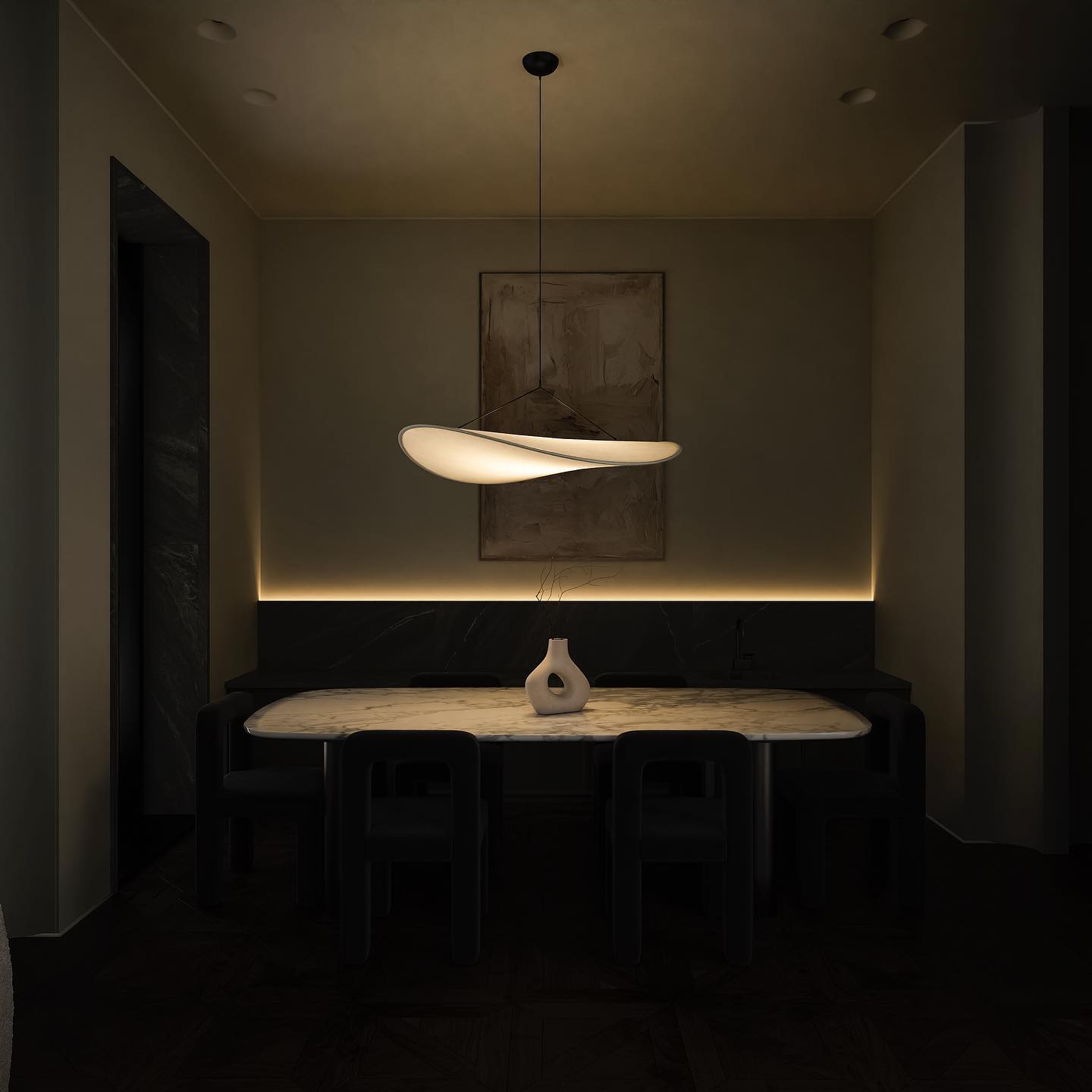 Aether Twist Fabric Pendant Light