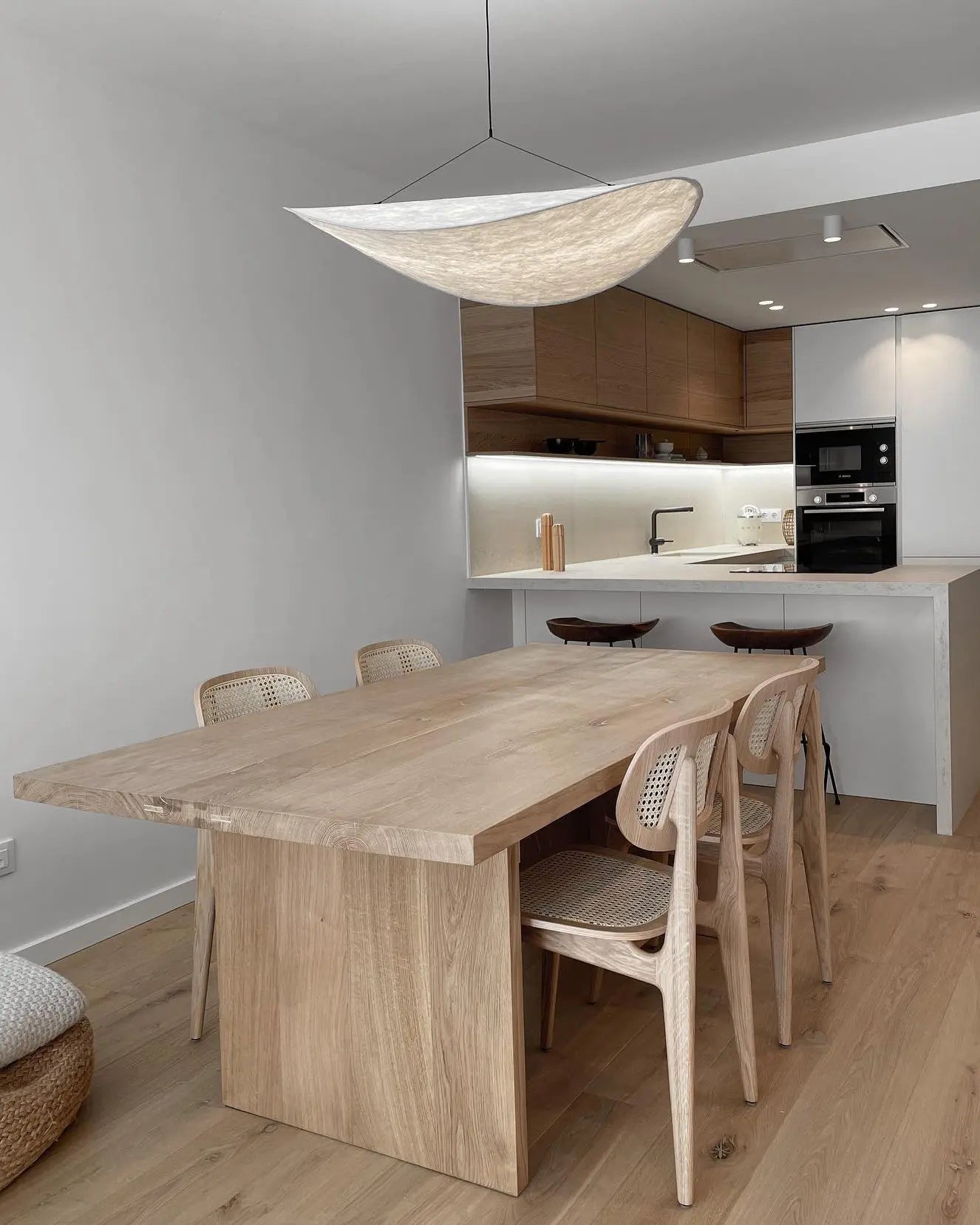 Aether Twist Fabric Pendant Light