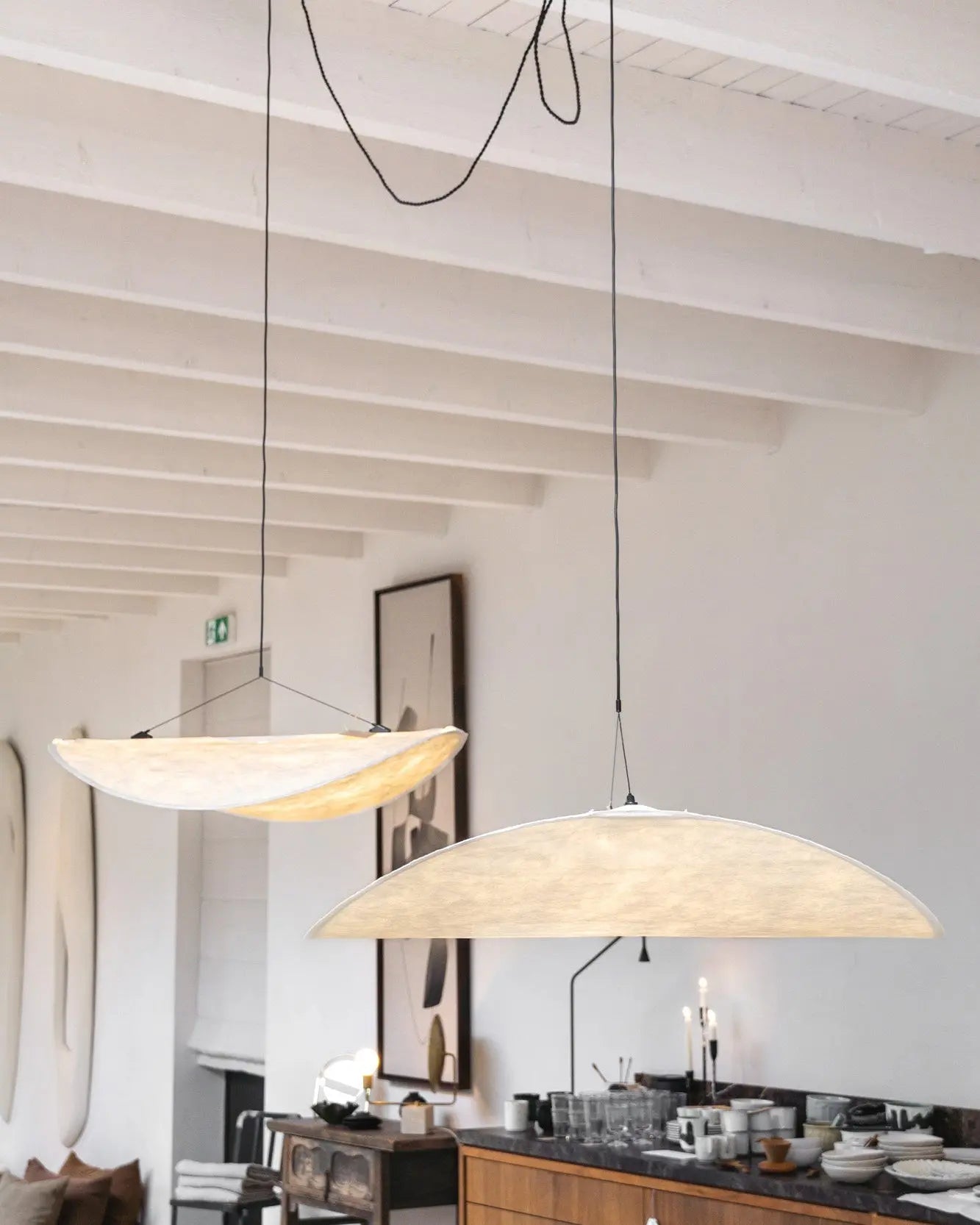Aether Twist Fabric Pendant Light