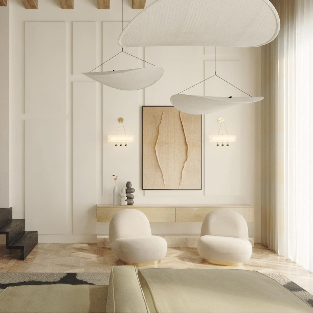 Aether Twist Fabric Pendant Light