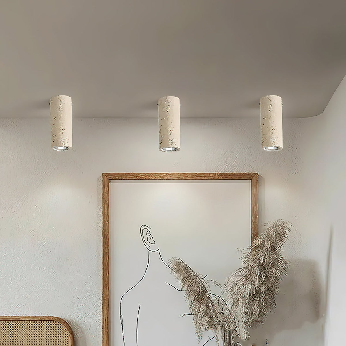 Toscot Travertine Ceiling Lamp