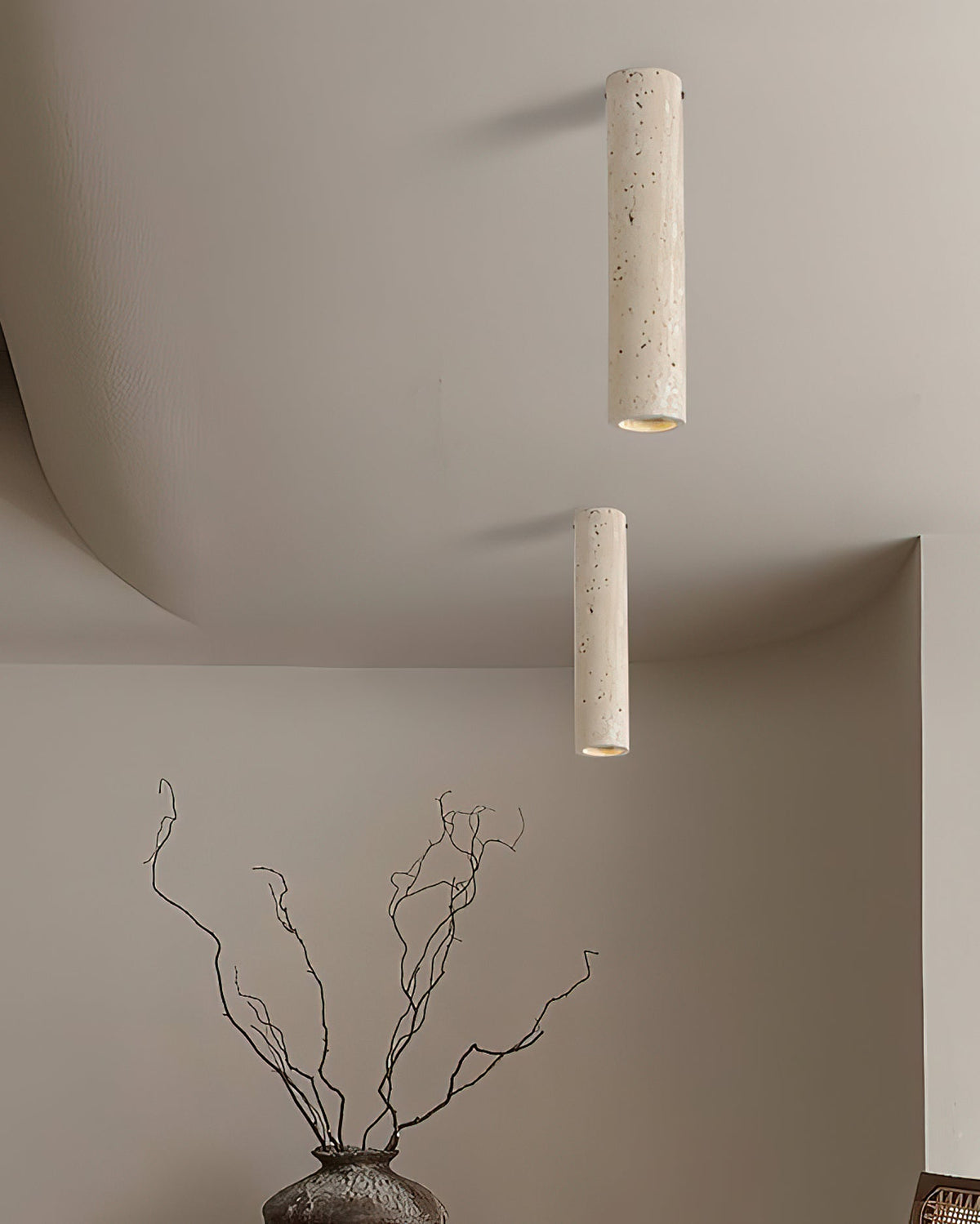 Toscot Travertine Ceiling Lamp
