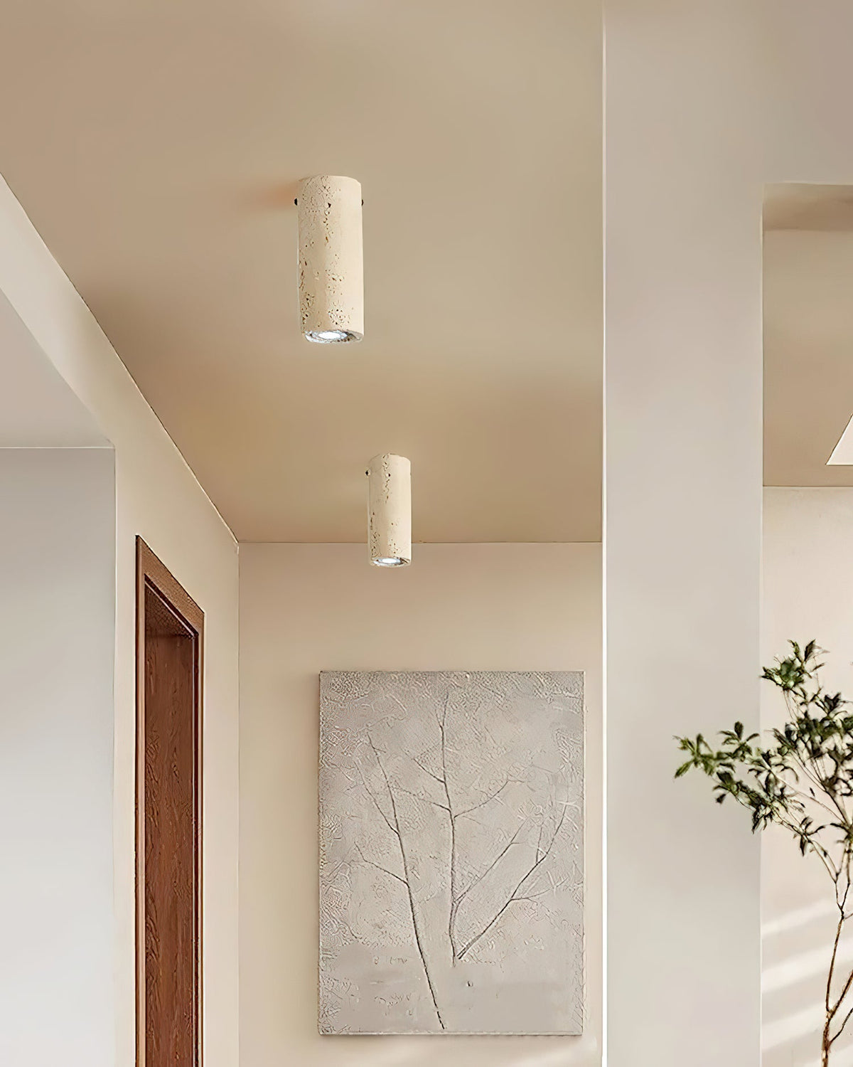 Toscot Travertine Ceiling Lamp
