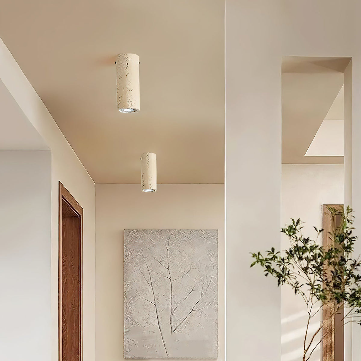 Toscot Travertine Ceiling Lamp