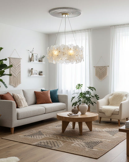 Valery Floral Glass Chandelier