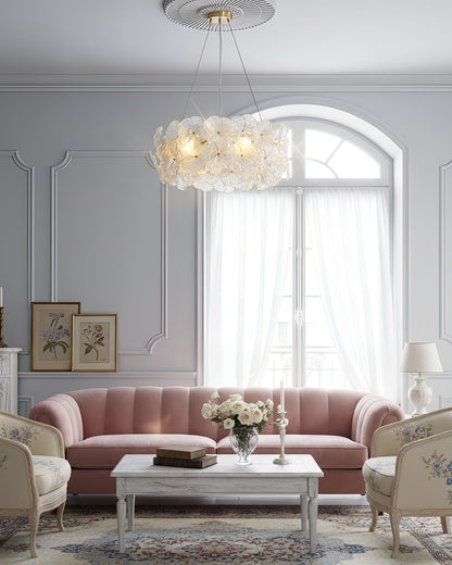 Valery Floral Glass Chandelier