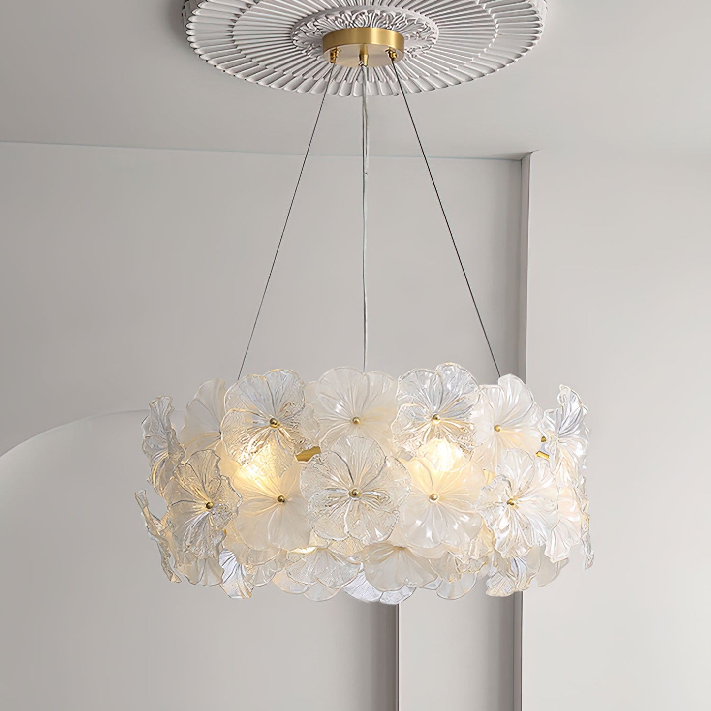Valery Floral Glass Chandelier