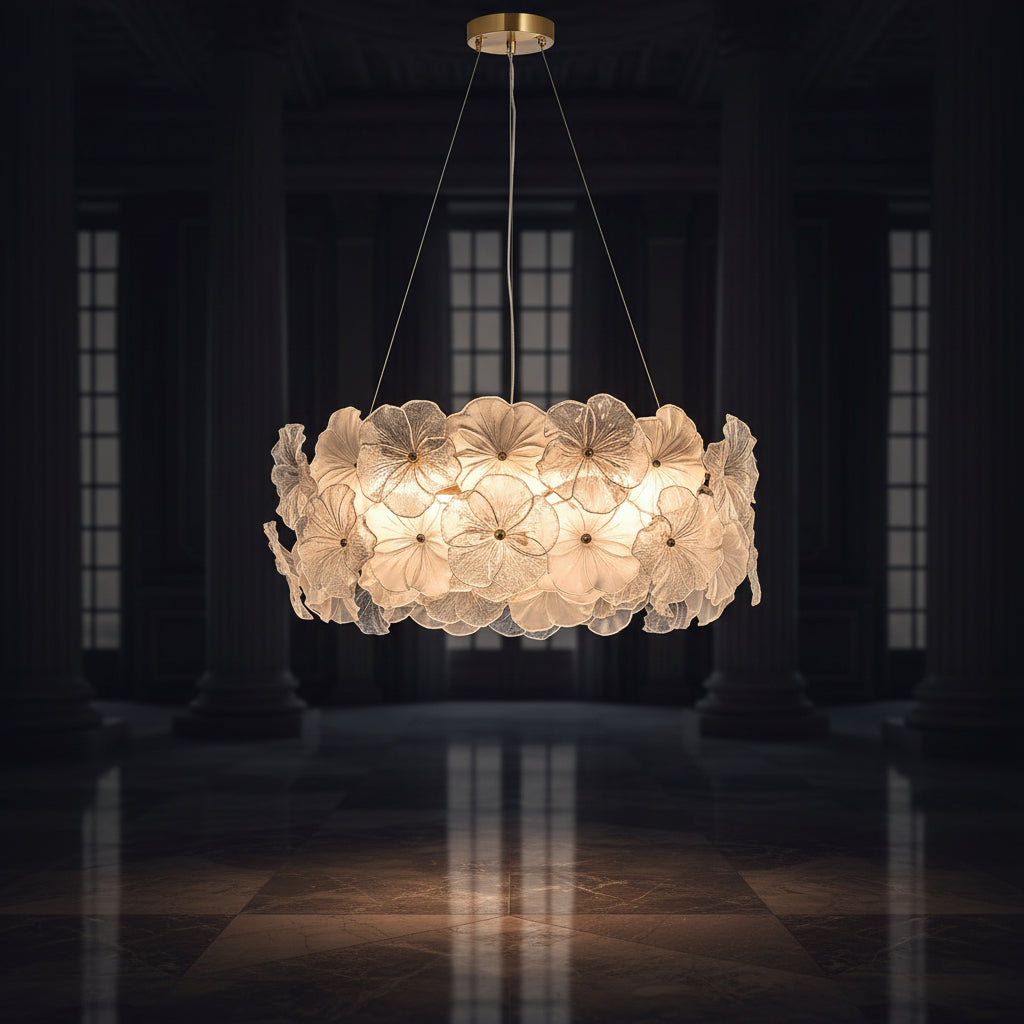 Valery Floral Glass Chandelier