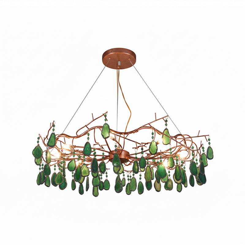 CALCEDONIA Agate Slice Ring Chandelier