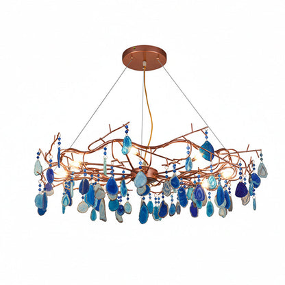 CALCEDONIA Agate Slice Ring Chandelier