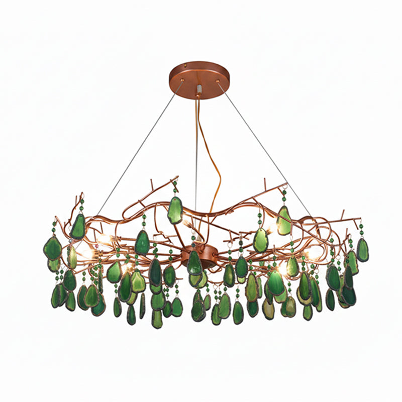 CALCEDONIA Agate Slice Ring Chandelier