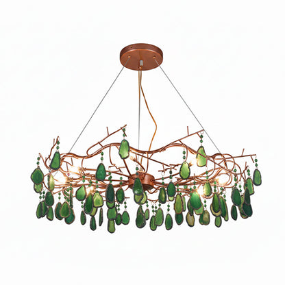 CALCEDONIA Agate Slice Ring Chandelier