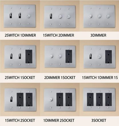 Brass Light Switch 3 Gang