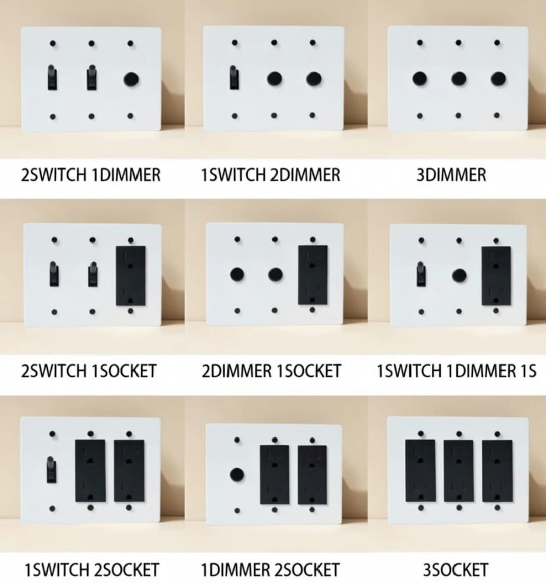 Brass Light Switch 3 Gang