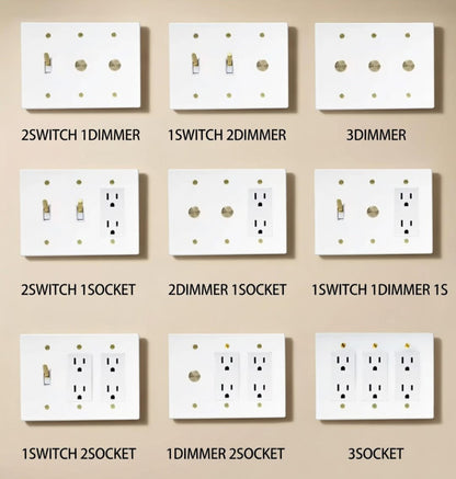 Brass Light Switch 3 Gang