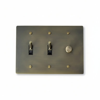 Brass Light Switch 3 Gang
