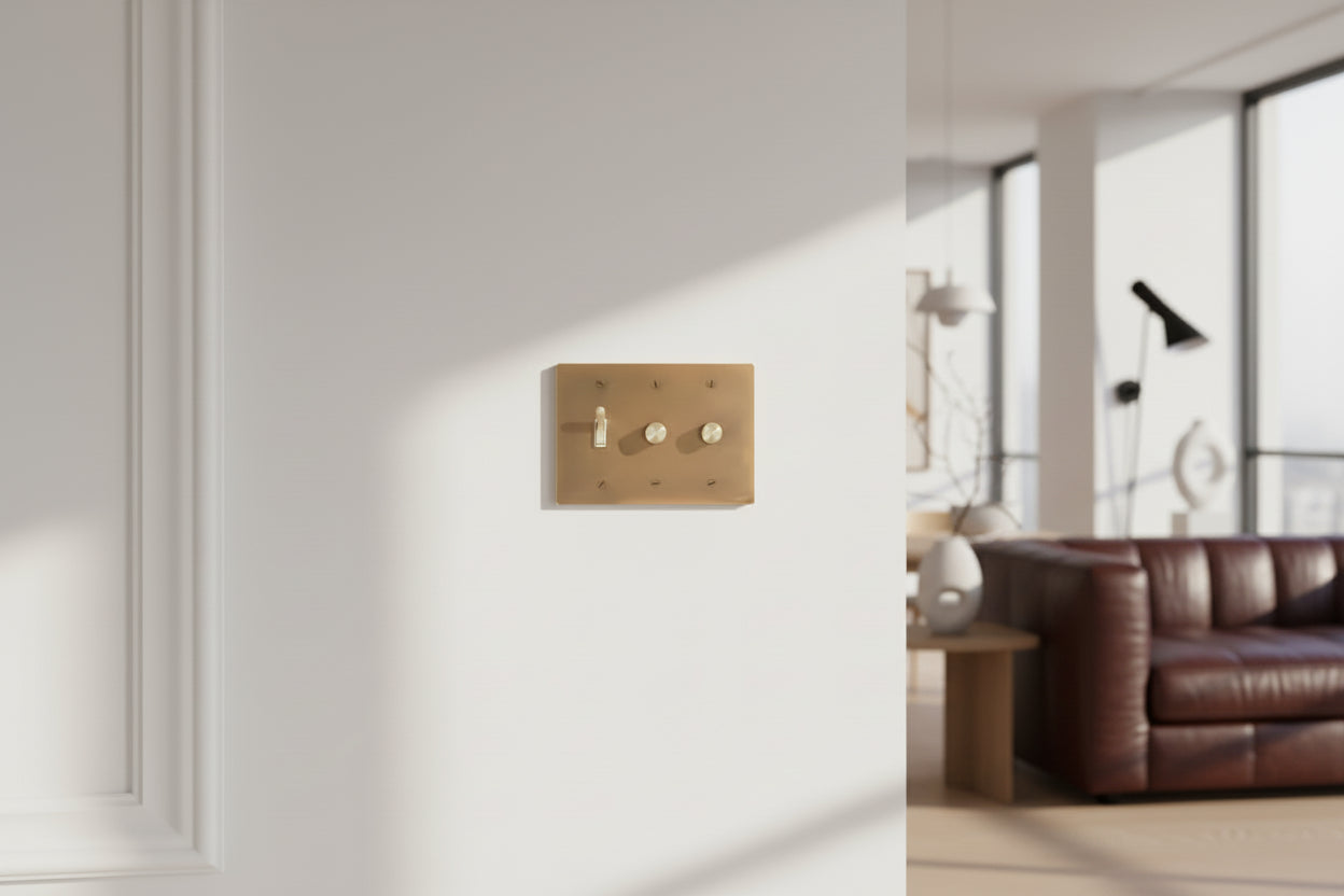 Brass Light Switch 3 Gang